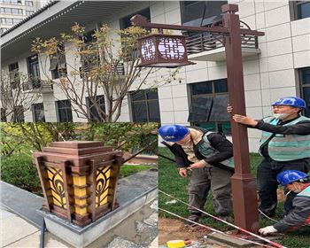 西安小區(qū)庭院燈、柱頭燈項目案例  陜西蘭光路燈廠產(chǎn)品